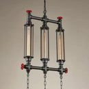 GobekUsa Industrial Style Tubular Metal Island Pendant Light - Black - Set of 2/3 - Perfect for Restaurants
