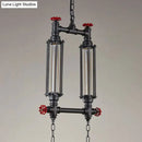 GobekUsa Industrial Style Tubular Metal Island Pendant Light - Black - Set of 2/3 - Perfect for Restaurants