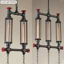 GobekUsa Industrial Style Tubular Metal Island Pendant Light - Black - Set of 2/3 - Perfect for Restaurants