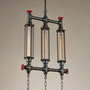 GobekUsa Industrial Style Tubular Metal Island Pendant Light - Black - Set of 2/3 - Perfect for Restaurants