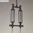 GobekUsa Industrial Style Tubular Metal Island Pendant Light - Black - Set of 2/3 - Perfect for Restaurants