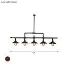 GobekUsa Industrial Style Wrought Iron 3/5 Lights Island Light Fixture for Restaurant