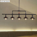 GobekUsa Industrial Style Wrought Iron 3/5 Lights Island Light Fixture for Restaurant