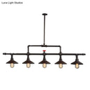 GobekUsa Industrial Style Wrought Iron 3/5 Lights Island Light Fixture for Restaurant