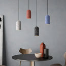 GobekUsa Cement Pendant Lights - LED Industrial Decor for Kitchen Dining Room Bar