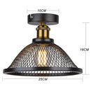 Industrial vintage cage black and brass ceiling light kitchen by Decorbites