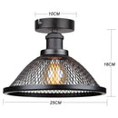 Industrial vintage cage black and brass ceiling light kitchen by Decorbites
