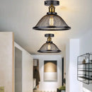 Industrial vintage cage black and brass ceiling light kitchen by Decorbites