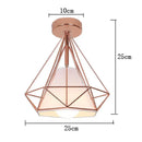 Industrial vintage ceiling light geometric diamond living room lamp by Decorbites