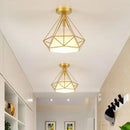 Industrial vintage ceiling light geometric diamond living room lamp by Decorbites