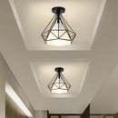 Industrial vintage ceiling light geometric diamond living room lamp by Decorbites