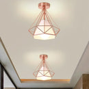 Industrial vintage ceiling light geometric diamond living room lamp by Decorbites