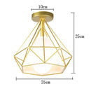 Industrial vintage ceiling light geometric diamond living room lamp by Decorbites