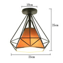 Industrial vintage ceiling light geometric diamond living room lamp by Decorbites