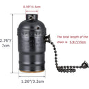 Industrial vintage chain lamp base dining room socket cap by Decorbites