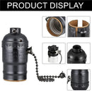 Industrial vintage chain lamp base dining room socket cap by Decorbites