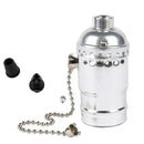 Industrial vintage chain lamp base dining room socket cap by Decorbites