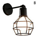 Industrial vintage led wall light orange leather bedroom sconce by Decorbites