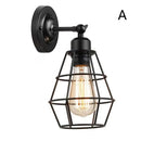 Industrial vintage led wall light orange leather bedroom sconce by Decorbites
