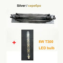 GobekUsa Industrial Wall Lamp Black Silver Copper 8W LED Sconce Light for Bedroom Café