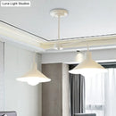 GobekUsa Industrial Conic Pendant Light - Black/White, Stylish Metallic, 2 Heads with Angle Arm - Perfect for Kitchen Island Lighting