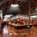 Industrial white deformable led ceiling light garage four wing bulb by Decorbites