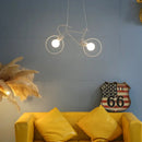 GobekUsa Iron Bicycle Pendant Light chandelier - Industrial Ceiling Decor for Living Room