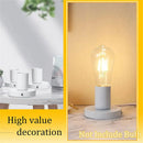 Industrial white table lamp base bedroom desk light with power cord by Decorbites