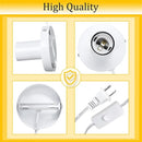 Industrial white table lamp base bedroom desk light with power cord by Decorbites