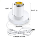 Industrial white table lamp base bedroom desk light with power cord by Decorbites