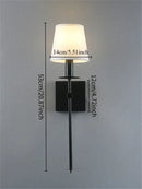GobekUsa Industrial White Wall Lamp with Textile Shade for Bathroom, Mirror & Bar