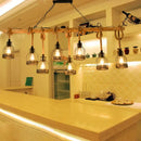 GobekUsa Hang-It-Out Farmhouse Pendant Lamp - Bottle Shaped Cage Design with Wood & Metal for Restaurants