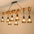 GobekUsa Hang-It-Out Farmhouse Pendant Lamp - Bottle Shaped Cage Design with Wood & Metal for Restaurants
