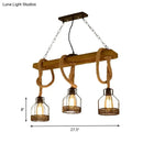 GobekUsa Antiqued Black Pendant Chandelier – Caged Restaurant Island Lighting (3 Lights)