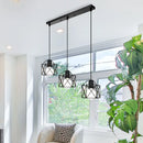 GobekUsa Industrial Wood Pendant Chandelier for Dinning Living Room Kitchen LED Fixture