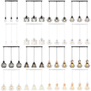 GobekUsa Industrial Wood Pendant Chandelier for Dinning Living Room Kitchen LED Fixture
