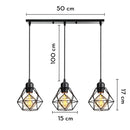 GobekUsa Industrial Wood Pendant Chandelier for Dinning Living Room Kitchen LED Fixture