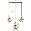 GobekUsa Industrial Wood Pendant Chandelier for Dinning Living Room Kitchen LED Fixture