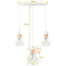 GobekUsa Industrial Wood Pendant Chandelier for Dinning Living Room Kitchen LED Fixture