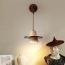 GobekUsa LED Yellow Travertine Stone Wall Lamp with Pull Chain Switch