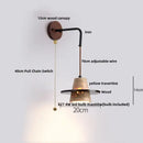 GobekUsa LED Yellow Travertine Stone Wall Lamp with Pull Chain Switch
