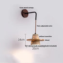 GobekUsa LED Yellow Travertine Stone Wall Lamp with Pull Chain Switch
