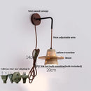 GobekUsa LED Yellow Travertine Stone Wall Lamp with Pull Chain Switch