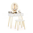 Industrial Makeup Dressing Table with 3 Lighting Modes by LJGDeals