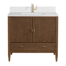 James Martin Myrrin 36" Single Bathroom Vanity, Mid-Century Walnut