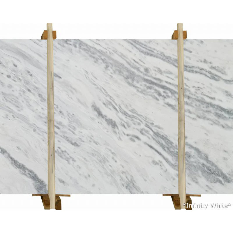 Infinity White Bookmatching Polished Marble Slab