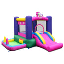 Inflatable Bounce House with Slide Splash Pool and Ring Tossing Games without Blower by LJGDeals