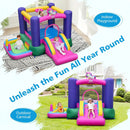 Inflatable Bounce House with Slide Splash Pool and Ring Tossing Games without Blower by DirectDeals