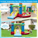 Inflatable Bounce House Kids Music-Themed Castle Sound Interaction Inflatable Bouncer without Blower by LJGDeals