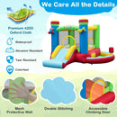 Inflatable Bounce House Kids Music-Themed Castle Sound Interaction Inflatable Bouncer without Blower by LJGDeals